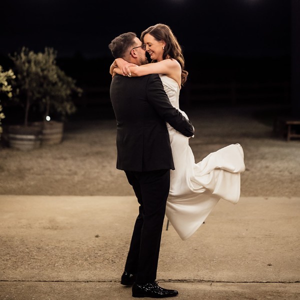 Dancing under the festoon lights